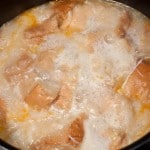 making garlic soup